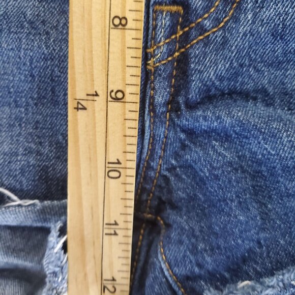 Levis Shorts Womens 31 Blue 501 High-Rise Cutoff Distressed Denim Jorts - Picture 9 of 13